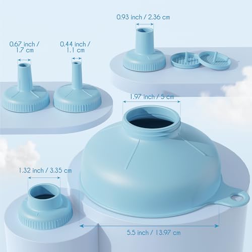 Pisol Wide Mouth Versatile Funnel, Canning Funnels for Set
