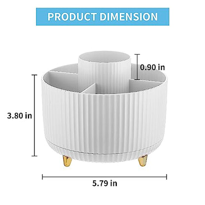 Classic Marbrasse Desk Organizer, 360-Degree Rotating Pen Holder, Desk Organizers for Daily Use