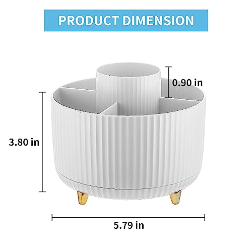 Classic Marbrasse Desk Organizer, 360-Degree Rotating Pen Holder, Desk Organizers for Daily Use