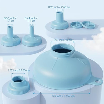 Pisol Wide Mouth Versatile Funnel, Canning Funnels for Set