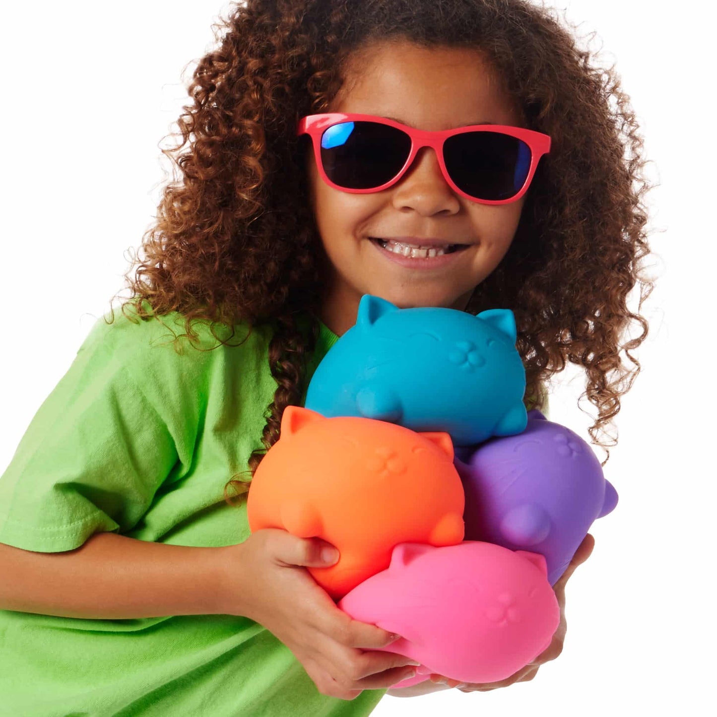 Animal-Shaped Super NeeDoh Cool Cats | Select Opal Prairie - Collectible Shaggy Monster Squishable Toy Detail