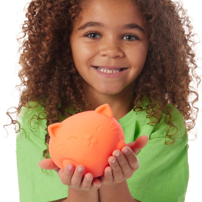 Animal-Shaped Super NeeDoh Cool Cats | Select Opal Prairie - Collectible Shaggy Monster Squishable Toy Detail