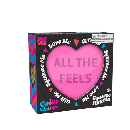 Playful Geometric NeeDoh Color Change Squeeze Heart | Reserve Opal Summit - Fun Food Fidget Cookie Squishable Toy Detail