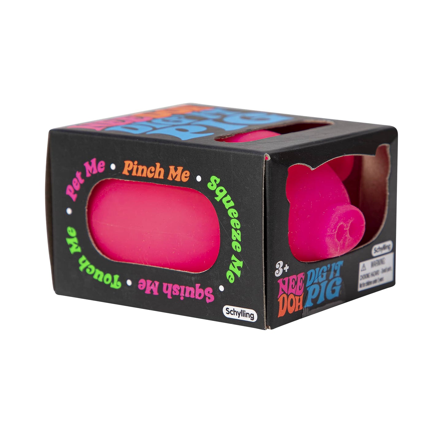 Cute Collectible NeeDoh Dig’ It Pig | Select Velvet Canopy - Purrfect Cat Squishy Character Stress Toy Detail