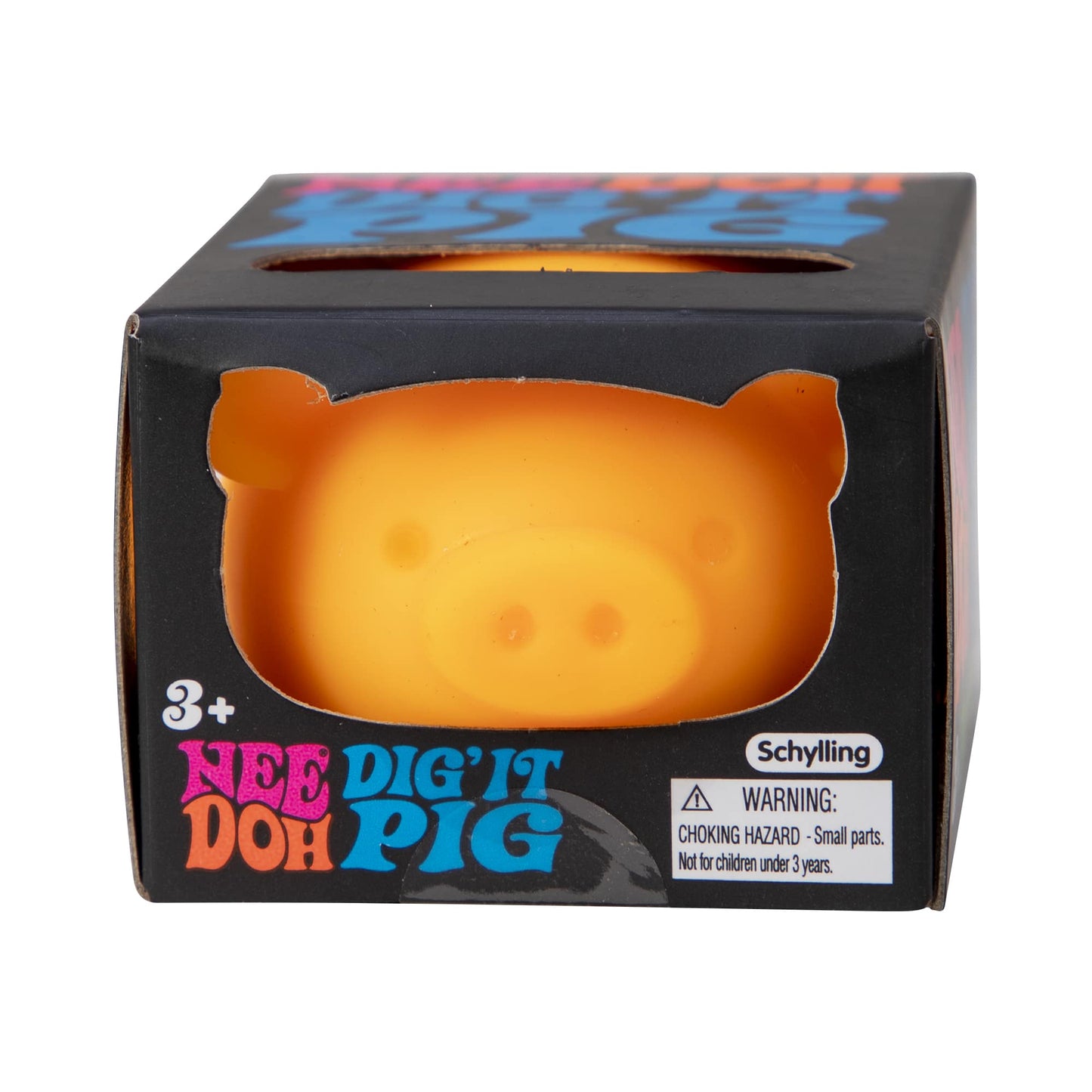 Cute Collectible NeeDoh Dig’ It Pig | Select Velvet Canopy - Purrfect Cat Squishy Character Stress Toy Detail