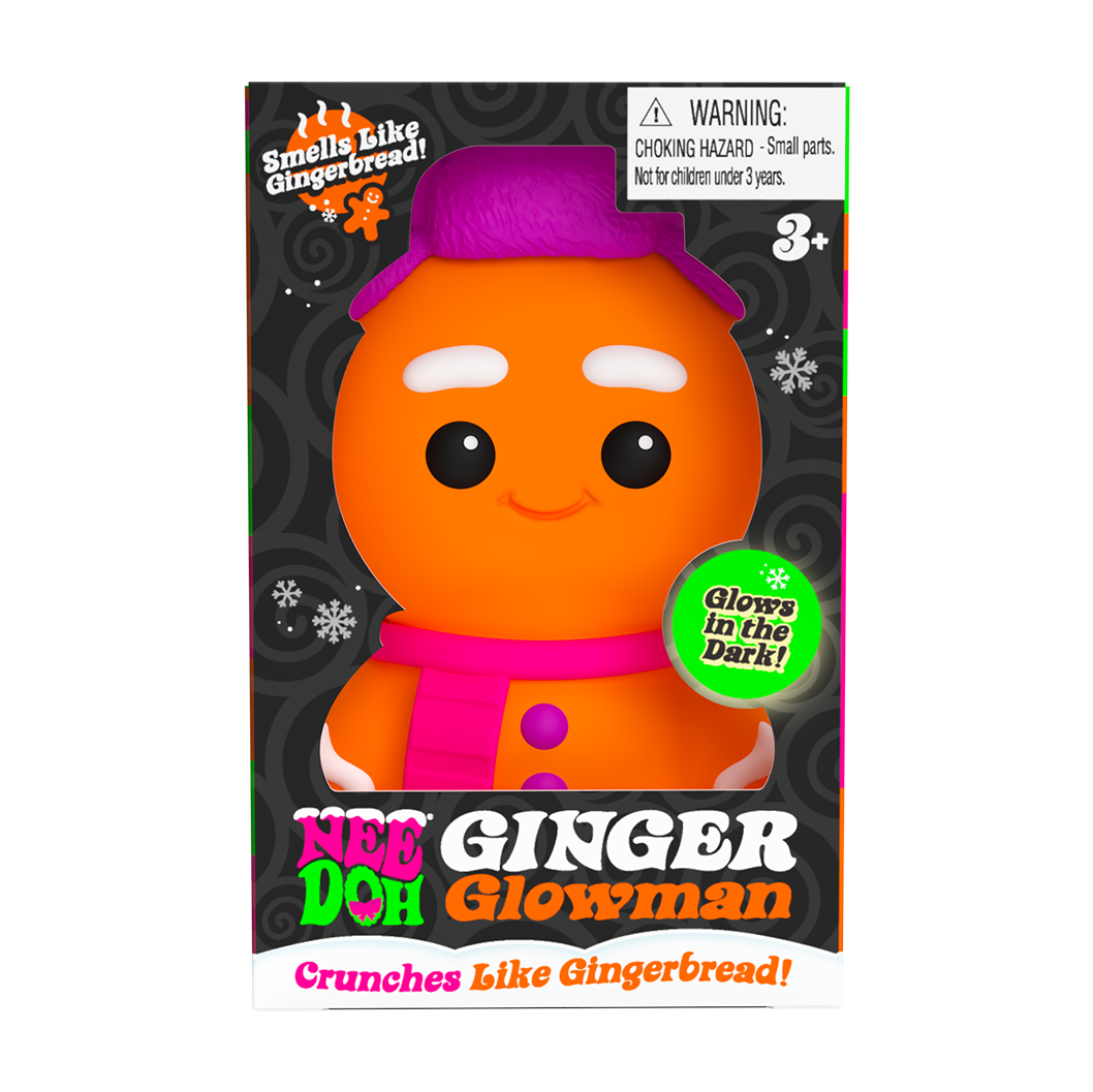 Animal-Shaped NeeDoh Ginger Glowman | Select Copper Path - Dino Character Malt-Gel Filled Sensory Glob - Surprise Me! (Random Style)