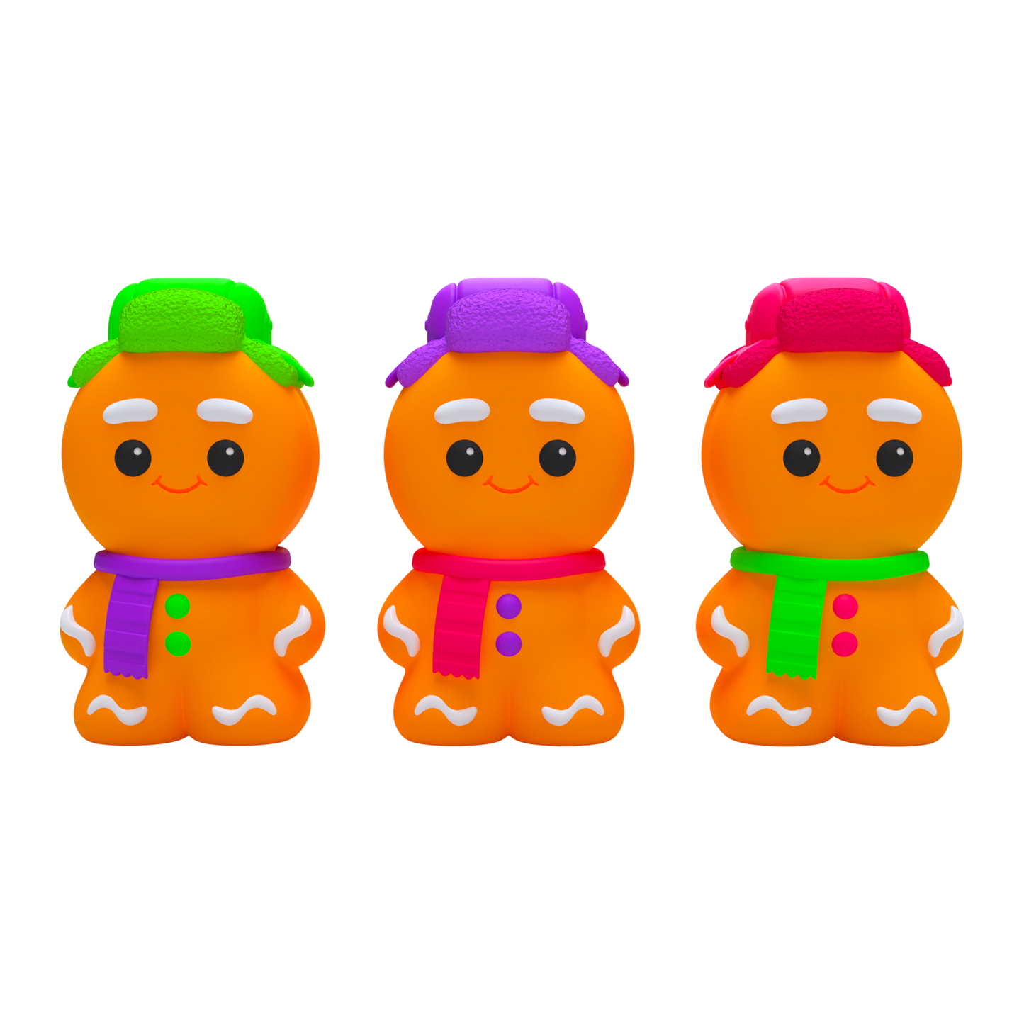 Animal-Shaped NeeDoh Ginger Glowman | Select Copper Path - Dino Character Malt-Gel Filled Sensory Glob Detail