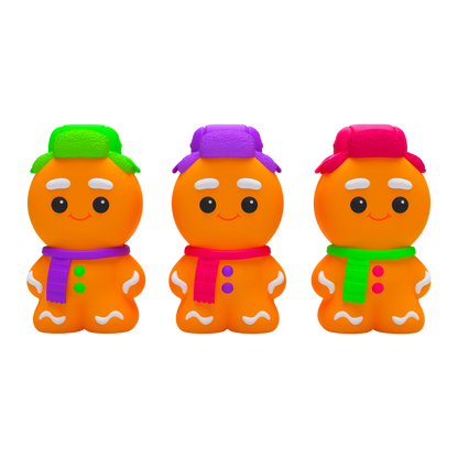 Animal-Shaped NeeDoh Ginger Glowman | Select Copper Path - Dino Character Malt-Gel Filled Sensory Glob Detail