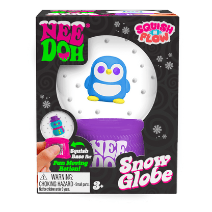 Crystal Clear NeeDoh Squish N Flow Snow Globe | Signature Moonlit Lane - 3-Piece Assorted Nice Cubes Pack for Fidgeting - Default Title