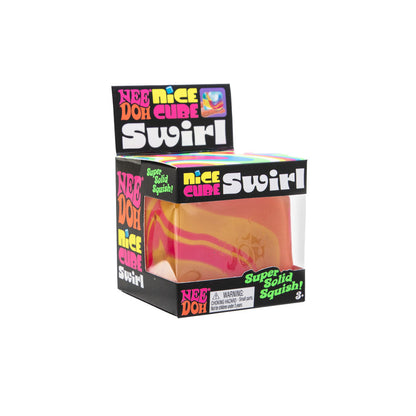 Ice-Cube Texture NeeDoh Nice Cube Swirl | Select Golden Pond - 3-Piece Assorted Nice Cubes Pack for Fidgeting Detail
