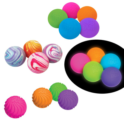 Micro Squishy NeeDoh Teenie Singles | Select Clover Shore - Mini Groovy Glob Portable Stress Toy Set - Surprise Me! (Random Style)